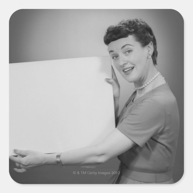 Mature Woman Square Sticker (Front)