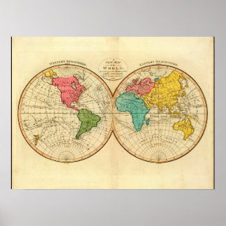 Mature World Map 7_Maps of Antiquity Poster