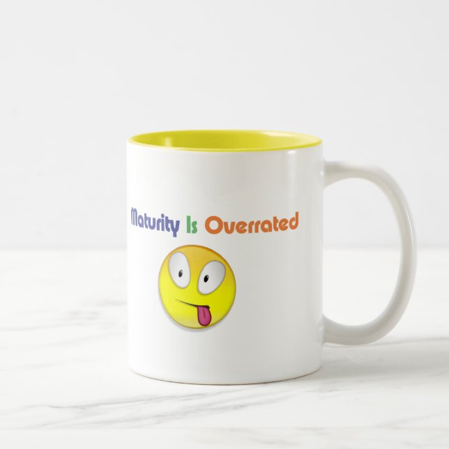 Maturity Is Overrated Two-Tone Coffee Mug (Right)