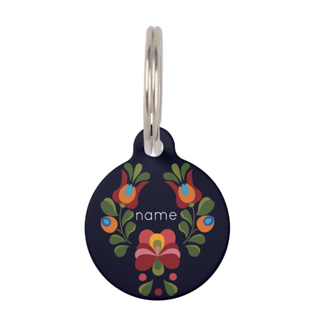 Matyo Flower Arrangement  Pet Tag (Front)