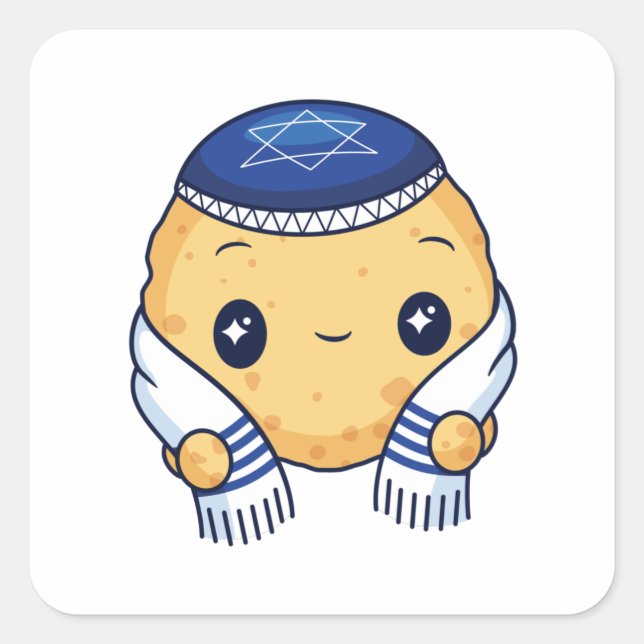 Matzah ball square sticker (Front)
