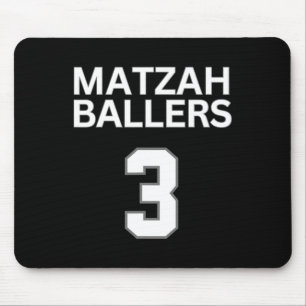 Matzah Ballers 3 Funny Jewish Pun Basketball Team Mouse Pad
