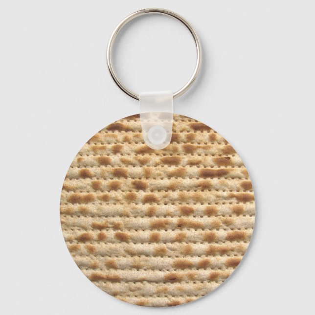 Matzah biscuit flatbread key ring (Front)