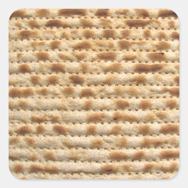 Matzah biscuit flatbread square sticker (Front)