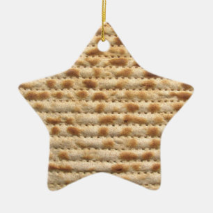 Matzah biscuit flatbread star ornament decoration