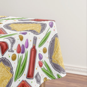Matzah Flatbread And Wine Tablecloth