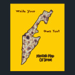 Matzah Map Of Israel - Write Your Own Text Poster<br><div class="desc">The Yehudis L Store has created hundreds of Jewish products and is constantly expanding.  Tell your friends and send them our link:  http://www.zazzle.com/YehudisL*</div>