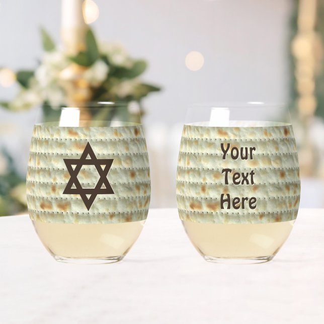 Matzah Stemless Wine Glass (Insitu (Wedding))
