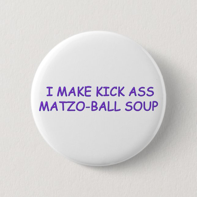 MATZO-BALL MASTER 6 CM ROUND BADGE (Front)