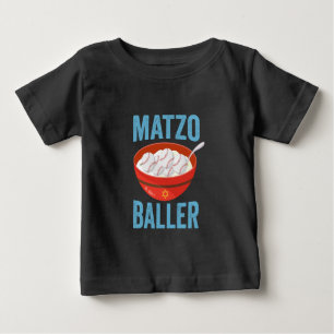 Matzo Baller Funny Baseball Hanukkah Holiday Gift  Baby T-Shirt