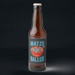 Matzo Baller Funny Football Hanukkah Rugby Gift  Beer Bottle Label<br><div class="desc">funny, hanukkah, jewish, jew, holiday, matzo, football, birthday, gift, sport, </div>