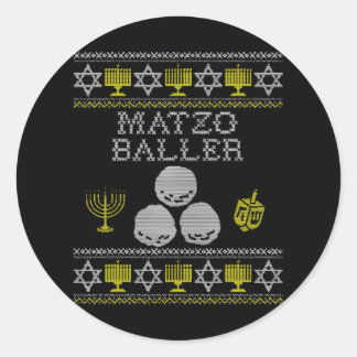 Matzo Baller Funny Hanukkah s Matzah Balls Classic Round Sticker