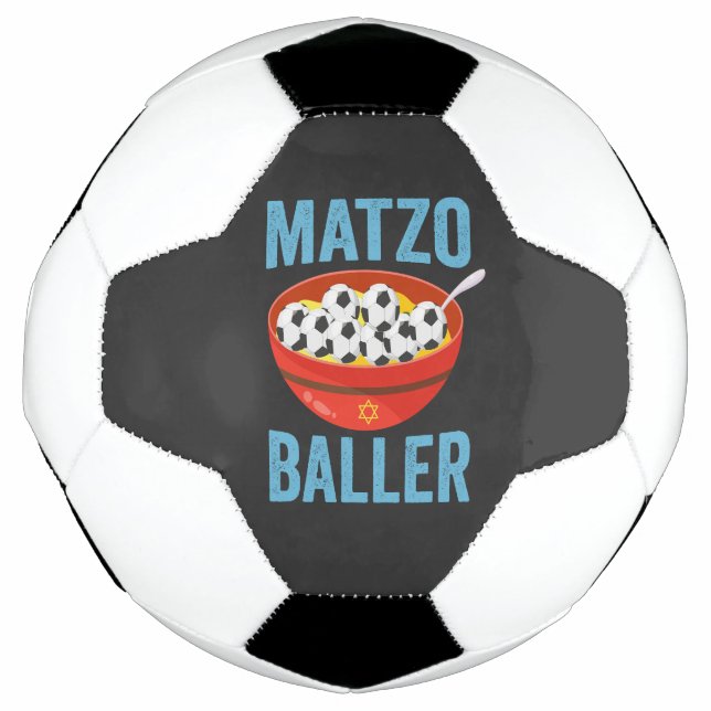 Matzo Baller Funny Soccer Hanukkah Holiday Gift  Soccer Ball (Front)