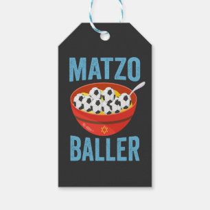 Matzo Baller Funny Soccer Hanukkah Holiday Gift Tags