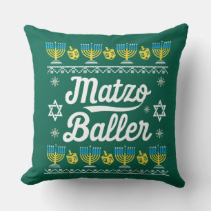 Matzo Baller Long Sleeve Funny Hanukkah Gifts Cushion