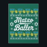 Matzo Baller Long Sleeve Funny Hanukkah Gifts Postcard<br><div class="desc">Matzo Baller Long Sleeve Funny Hanukkah Gifts</div>