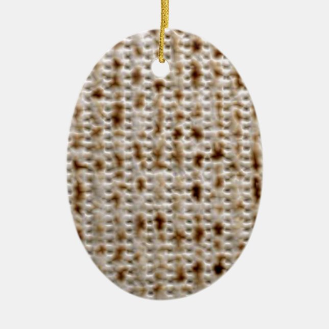 MATZO DESIGNS FOR PESACH CERAMIC TREE DECORATION (Front)