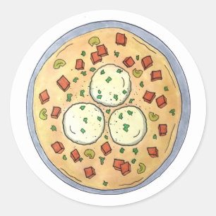 Matzo Matzah Ball Soup Jewish Cuisine Passover Classic Round Sticker