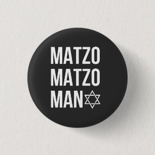 Matzo Matzo Man Jewish Hanukkah 3 Cm Round Badge