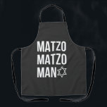 Matzo Matzo Man Jewish Hanukkah  Apron<br><div class="desc">Jewish holiday humour,  Hanukkah parody,  funny Jewish shirt,  matzo pun,  Matzo Man joke,  retro Hanukkah joke,  festive Jewish gift,  Hanukkah 2025,  matzah song pun,  cultural food joke</div>