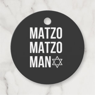 Matzo Matzo Man Jewish Hanukkah Favour Tags