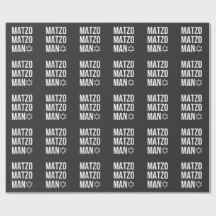 Matzo Matzo Man Jewish Hanukkah Wrapping Paper