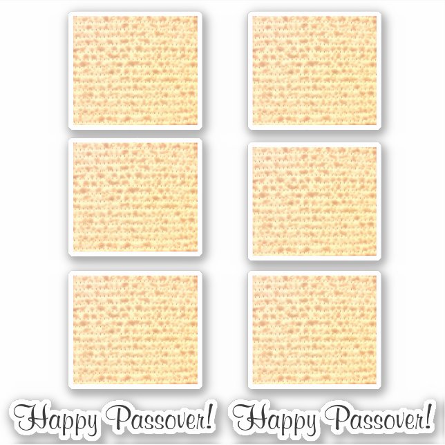 Matzo Passover Afikoman Custom-Cut Vinyl Sticke (Front)