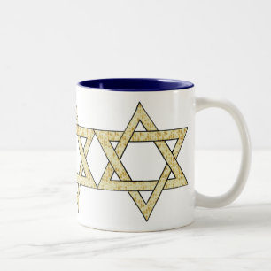 Matzoh Star of David Two-Tone Coffee Mug