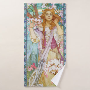 Maud Adams as Joan of Arc, Mucha Bath Towel