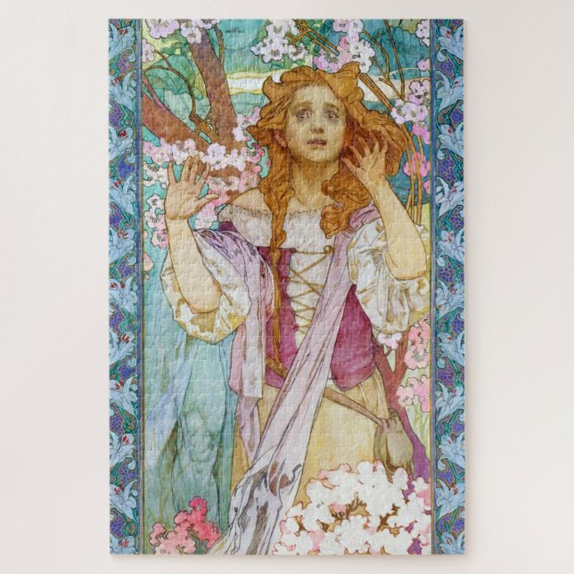 Maud Adams as Joan of Arc, Mucha Jigsaw Puzzle (Vertical)