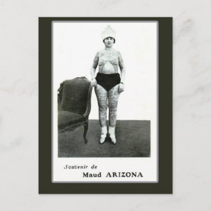 Maud Arizona, Tattooed Wonder Lady Postcard
