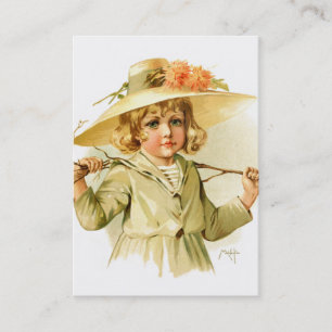 Maud Humphrey: Winter Girl with Branch Business Card