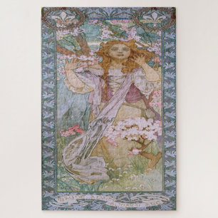 Maude Adams as Joan of Arc by Alphonse Mucha  Jigsaw Puzzle