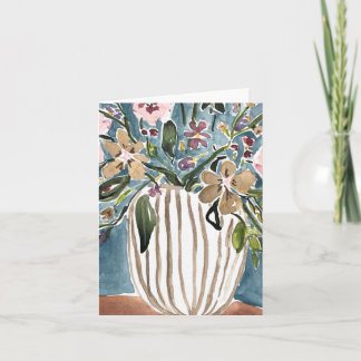 Maude Blue Floral Greeting Card