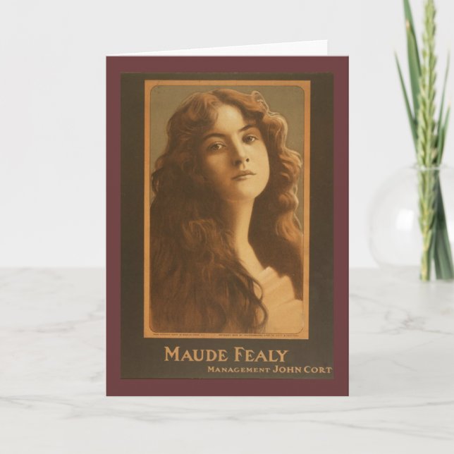 Maude Fealy Vintage Theatre Poster Card (Front)