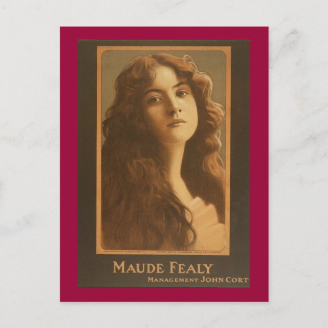 Maude Fealy Vintage Theatre Poster Postcard (Front)