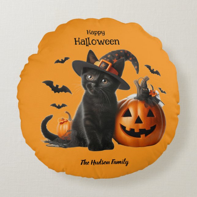 Maude Halloween Round Cushion (Front)