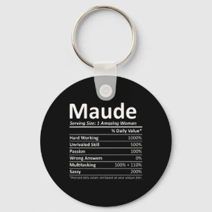 Maude Nutrition Personalised Name Funny Christmas Key Ring