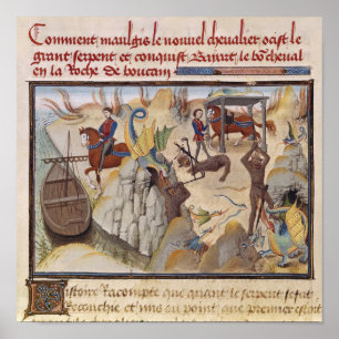 Maugis Fighting the Serpent Poster