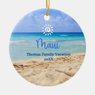 Maui Beach  Ceramic Ornament