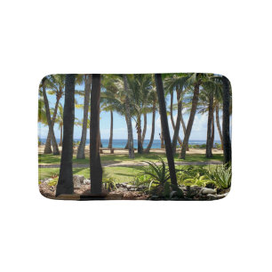 Maui Beach Hawaii Palm Trees Bath Mat