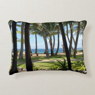 Maui Beach Hawaii Palm Trees Decorative Cushion