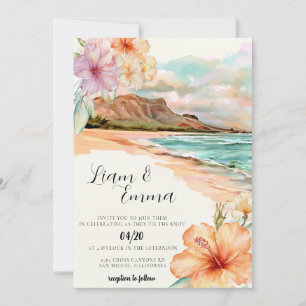 Maui Beach Hawaii Wedding Invitation
