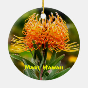 Maui Flowers, Lavender & Protea, Ceramic Ornament