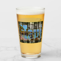 Maui graphics and Lava Rocks at Dusk, Beer Glass