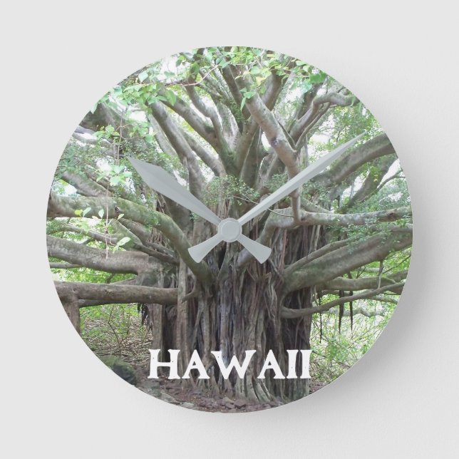 Maui Hawaii Bayan Tree Clock (Front)