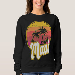 Maui Hawaii Beach Retro Sunset Sweatshirt