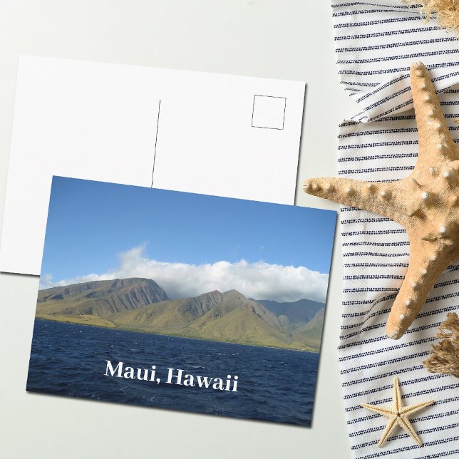 Maui Hawaii Beautiful Mountains Ocean Postcard (Creator Uploaded)