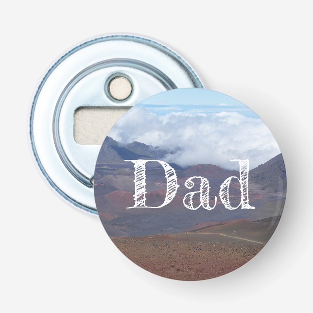Maui Hawaii Haleaka Volcano Dad Bottle Opener (Front)