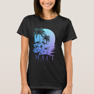 Maui Hawaii Hibiscus Hawaiian Flowers Souvenir Sur T-Shirt
